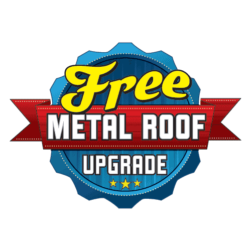 Free metal roof upgrade — Lafayette Portable Buildings promotion