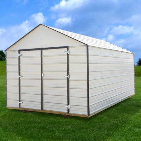 Derksen best value shed with double doors — affordable portable building