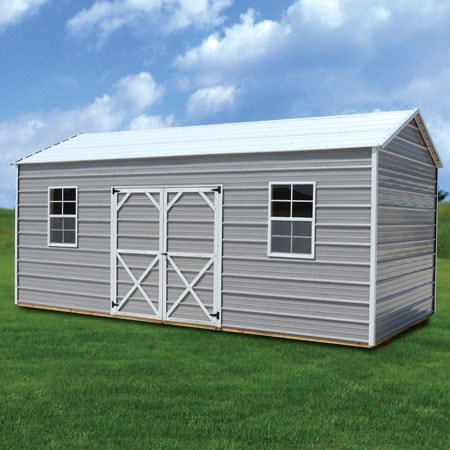 Derksen metal side utility shed with optional windows