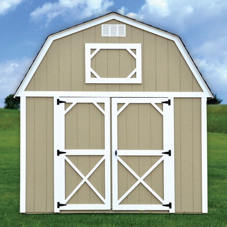 Derksen painted lofted barn — portable barn shed for sale in Louisiana