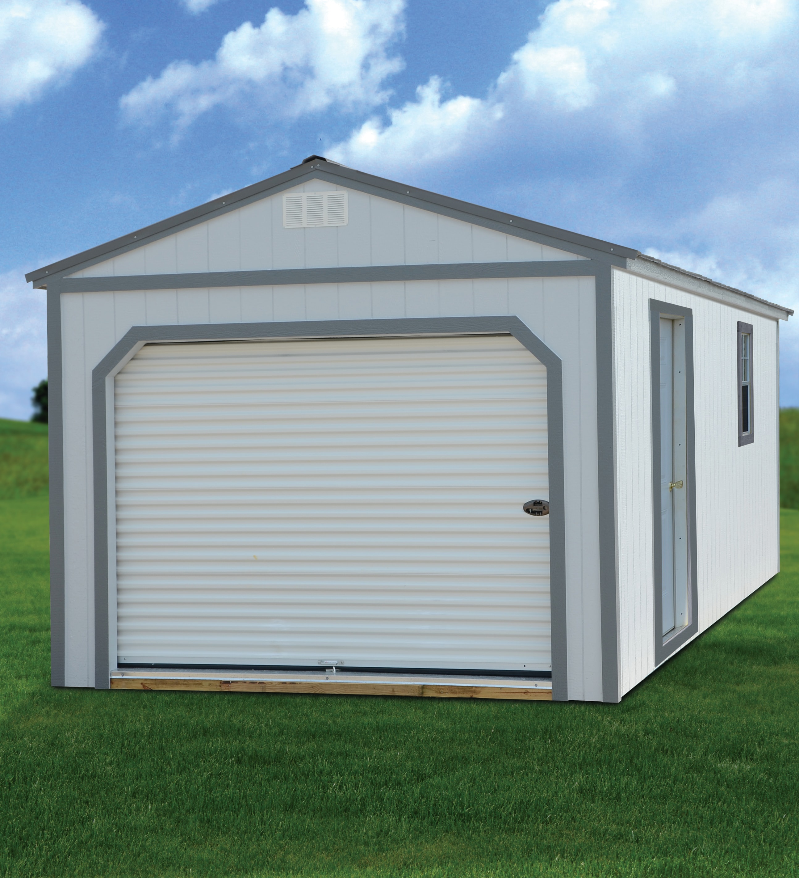 Derksen painted portable garage large — roll-up door garage for sale in Lafayette, LA