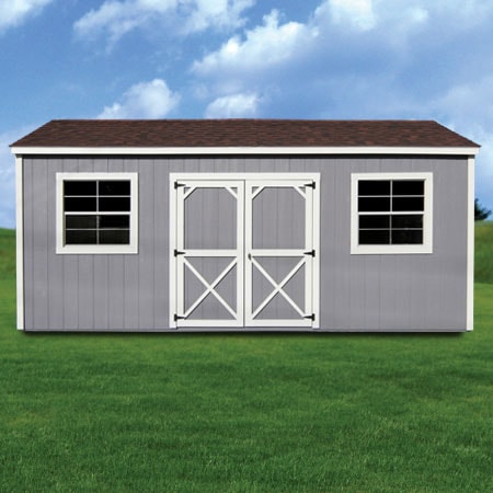 Derksen painted side utility shed with windows
