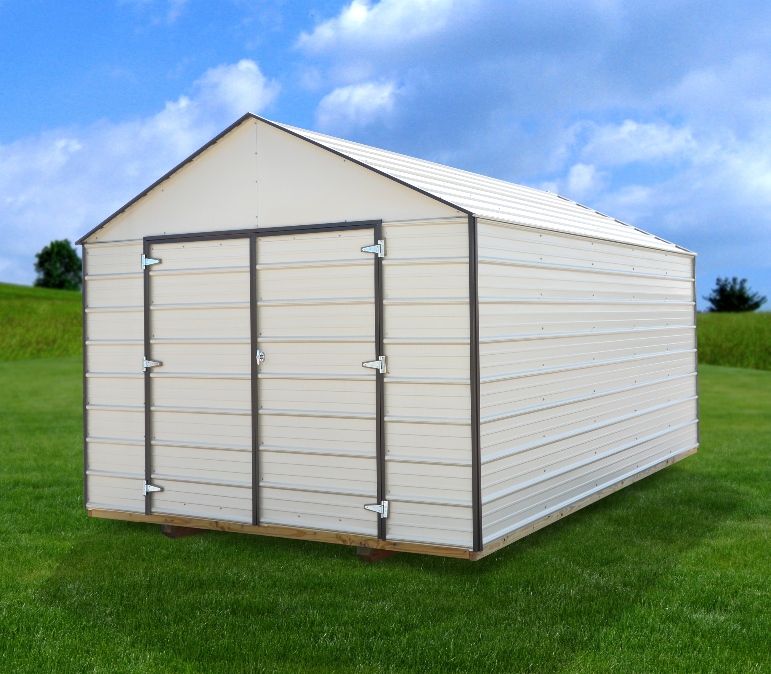 Metal utility building 8-wide — steel storage shed for sale